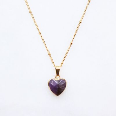 Amethyst Heart Necklace