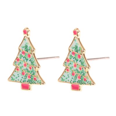 Boucles d'oreilles de Noël "Sapins de Noël à paillettes"