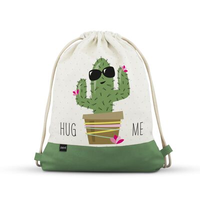 City Bag with Leatherette Hug Me Cactus