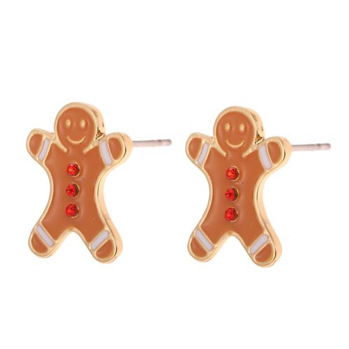 Christmas stud earrings "Gingerbread man"
