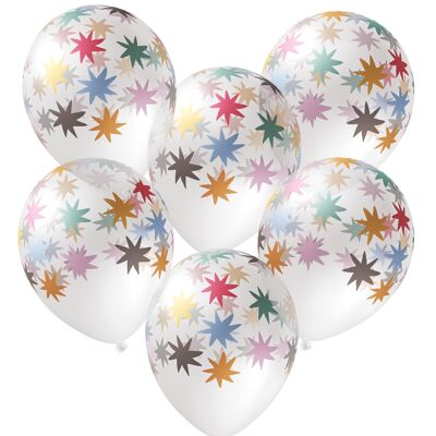 Globos de látex - Starburst - 33 cm - 6 piezas