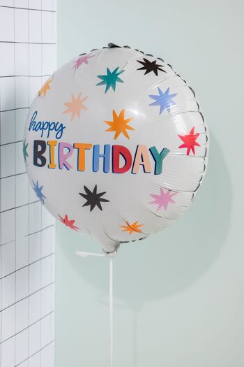 Ballon aluminium - "Joyeux anniversaire" - Starburst - 45 cm 4