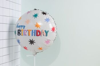 Ballon aluminium - "Joyeux anniversaire" - Starburst - 45 cm 5