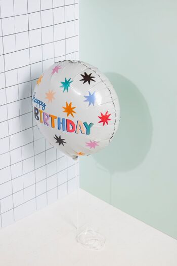 Ballon aluminium - "Joyeux anniversaire" - Starburst - 45 cm 7