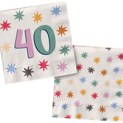 Napkins - 40 - Starburst - 33 x 33 cm - 20 pieces