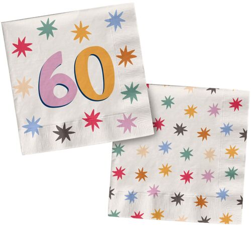 Napkins - 60 - Starburst - 33 x 33 cm - 20 pieces