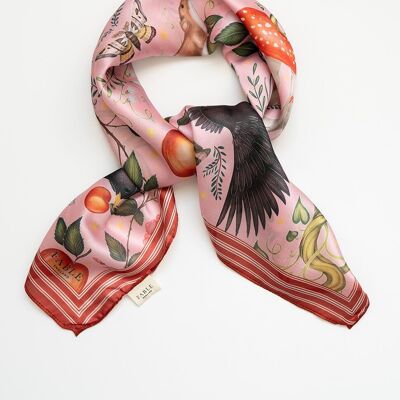 Catherine Rowe's Into The Woods Foulard carré Rose