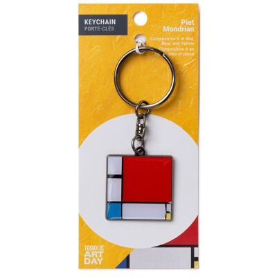 Composition II in Red, Blue, and Yellow - Mondrian - Keychain