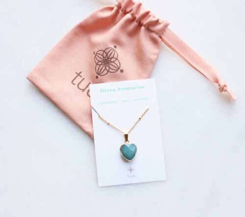 Green Aventurine Heart Necklace