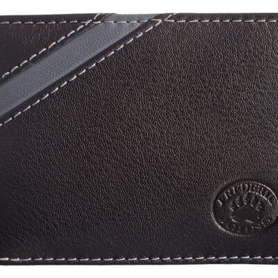 Business Leather Wallet (Black/Grey)