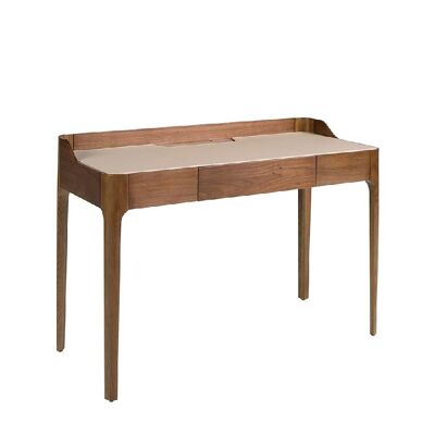 LEATHER AND WALNUT DRESSING DESK 7147