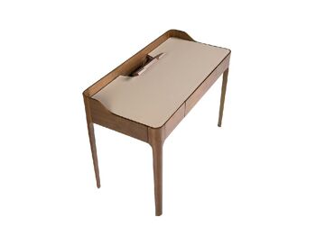 BUREAU VANITY EN CUIR ET NOYER 7147 5