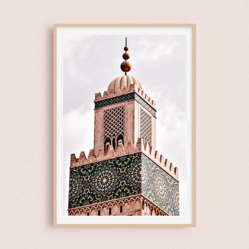 Affiche / Photographie - Minaret | Casablanca Maroc 30x40cm