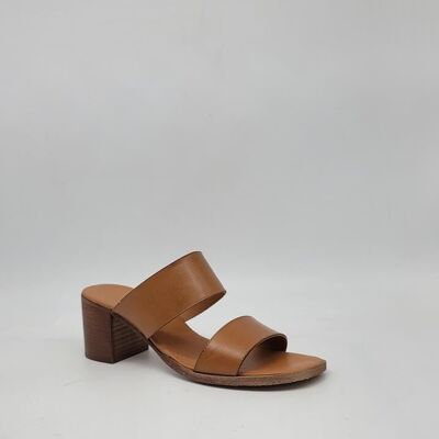 Tan Leather Gladiator Sandals in Cowhide Leather for SPRING SUMMER