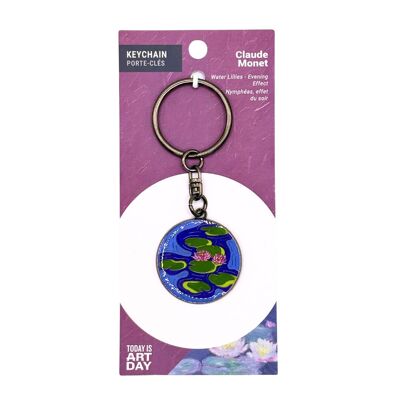 Water Lilies - Evening Effect - Keychain