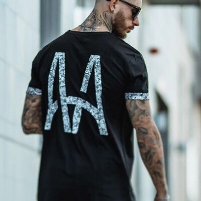 T-shirt AA con motivo cachemire Nera