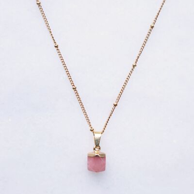 Collier Calcédoine Rose