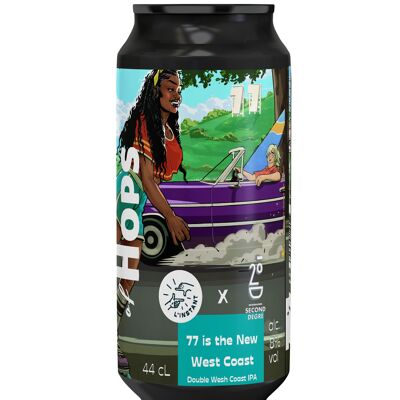 Bière 44cl Double West Coast IPA - 77 is the New West Coast (Collab' 2nd Degré)