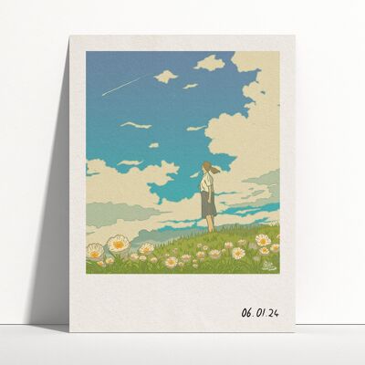 Poster - Ragazza nuvola Polaroid