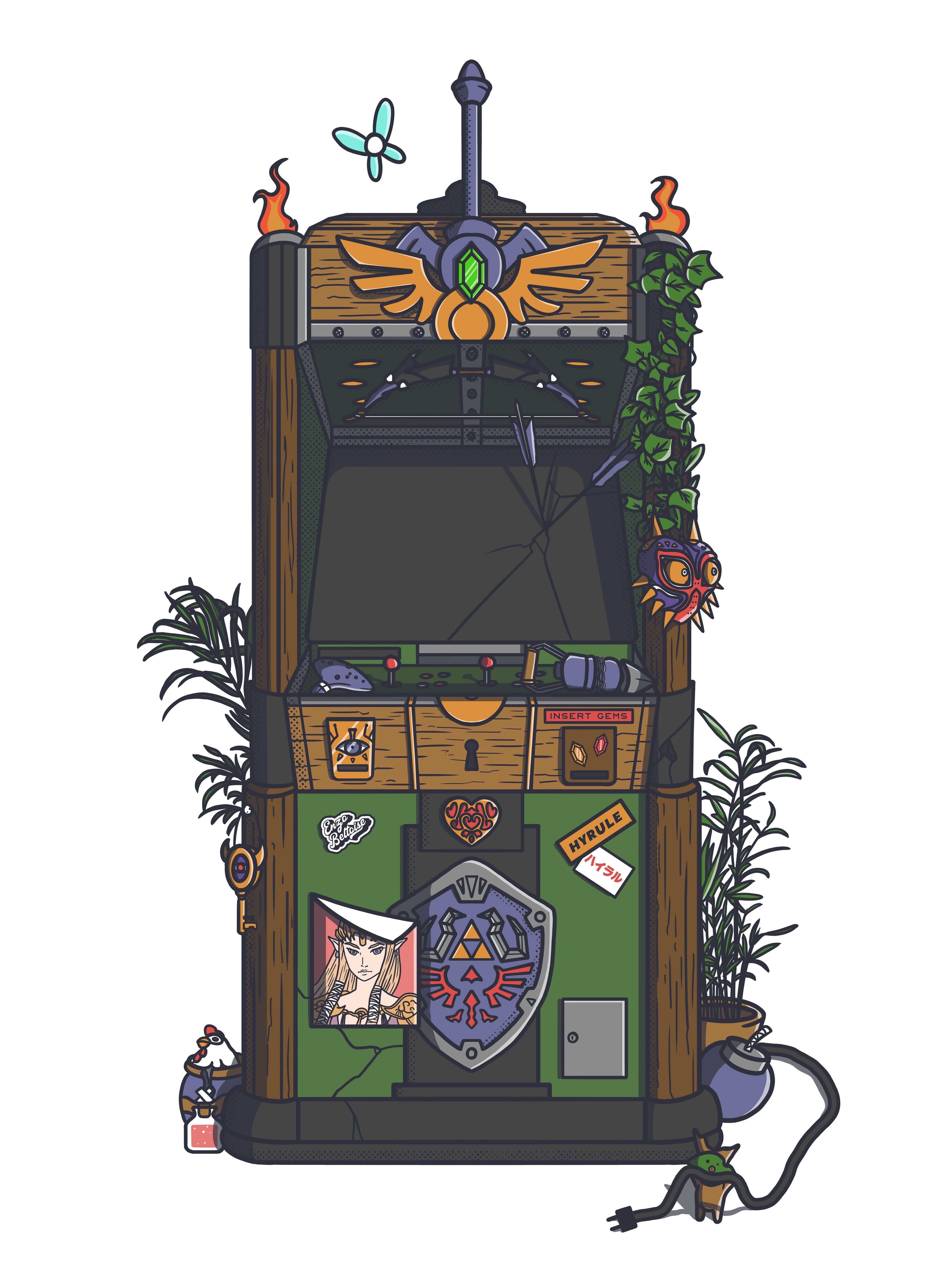 Poster 30x40 cm - Zelda Arcade (300g)