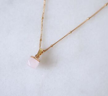 Collier Quartz Rose - XS 1