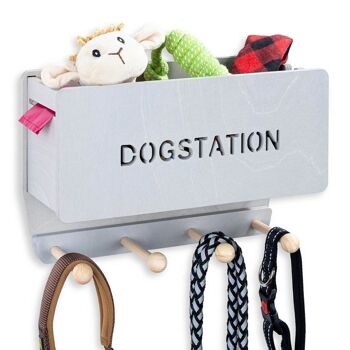 INEXTÉRIEUR "Armoire classique pour chien", inscription : DOGSTATION, point de collecte colliers, laisses, sacs poubelles