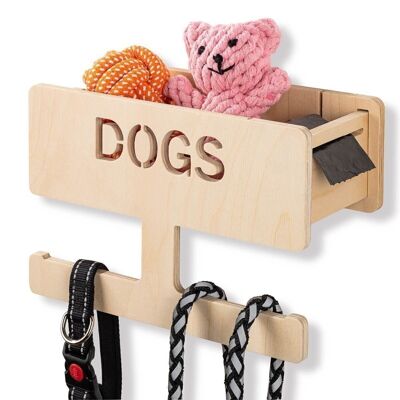 INEXTERIOR "Dog Wardrobe L", lettering: DOGS, collection point for collars, leashes, poop bags