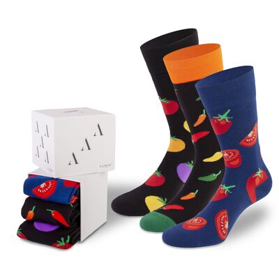 Coffret cadeau végétarien de PATRON SOCKS - PRATIQUE, INDIVIDUEL, PURE JOIE !