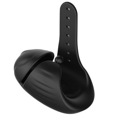 Rechargeable vibrating masturbator for men with a training focus