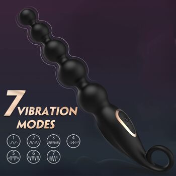 Plug anal rechargeable avec 10 modes de vibrations 2