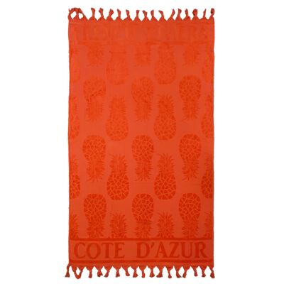 PEPSY chiselled velor terry beach towel 90x170cm