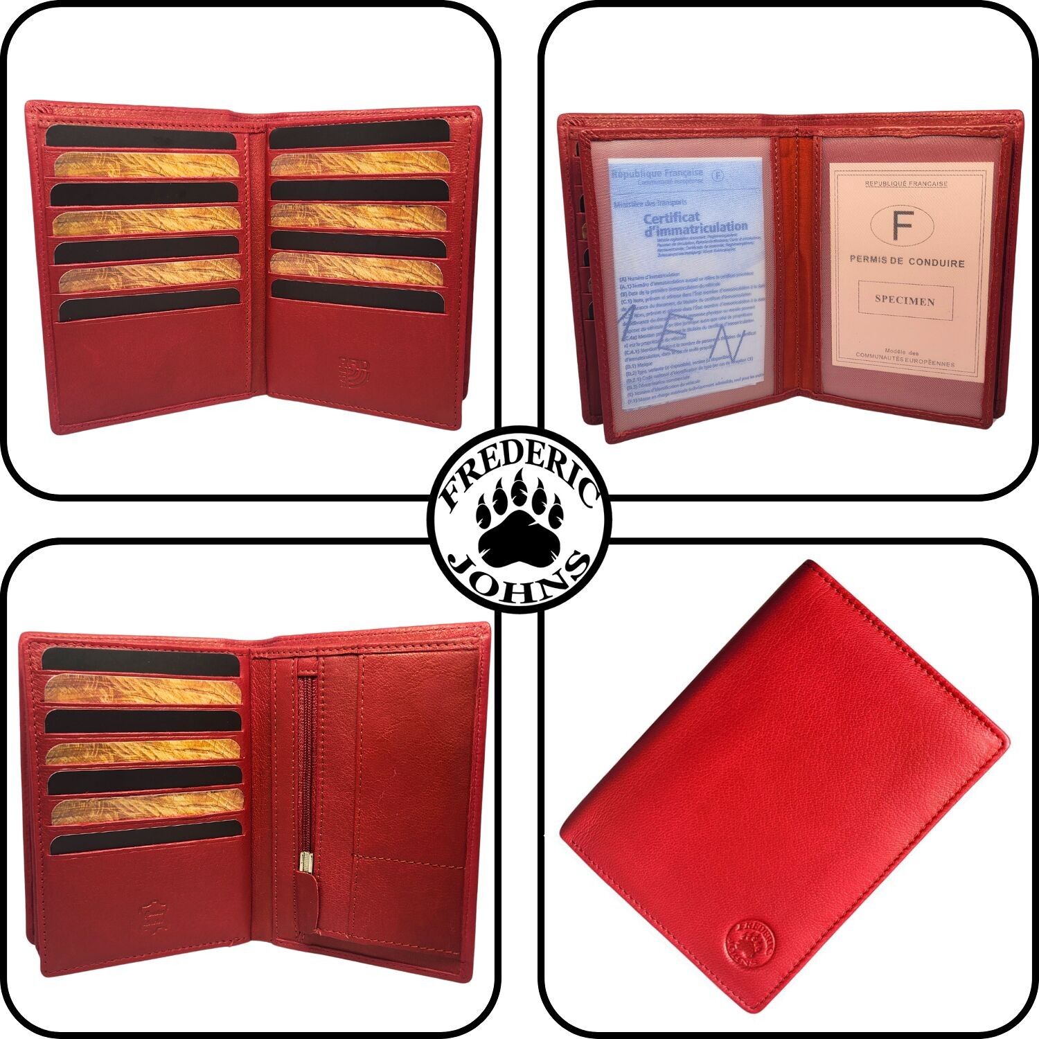 Grand Portefeuille Femme World(Rouge)