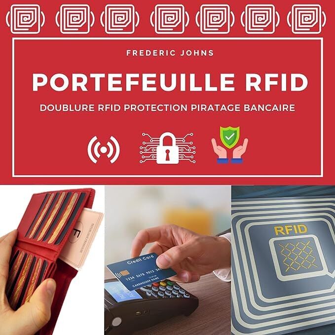 Grand Portefeuille Femme World(Rouge)