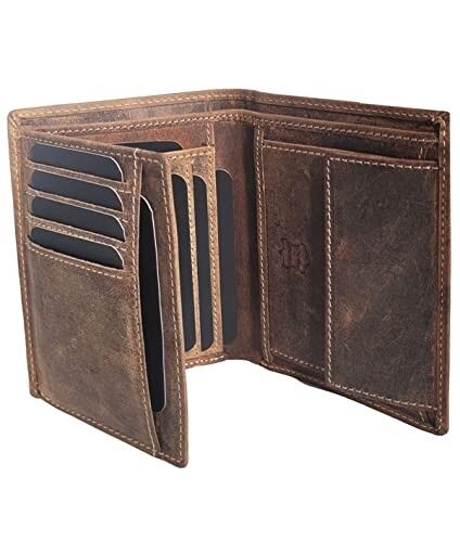 Portafoglio in pelle vintage (marrone)