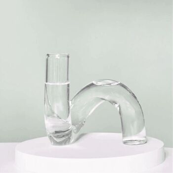 Bougeoir / Vase en verre torsadé 15