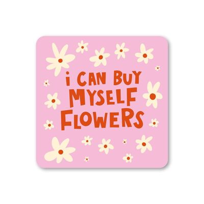 Confezione da 6 sottobicchieri con fiori I Can Buy Myself