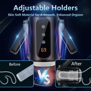 Masturbateur automatique pour homme avec 9 réglages de poussée et de vibration 6