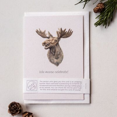 Divertente biglietto d'auguri "We Moose celebrate" per ogni occasione