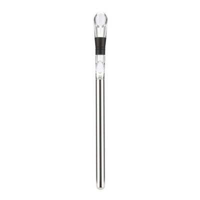 2-in-1 Wine Cooler Stainless Steel Chilling Stick and Aerator with Integrated Pour Spout
