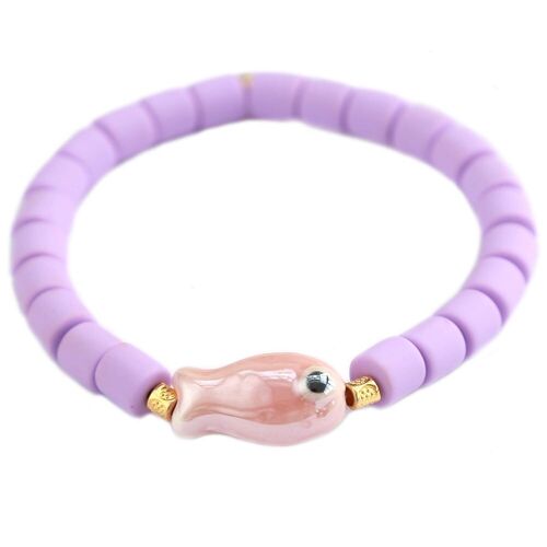 Armband colorful fish lilac