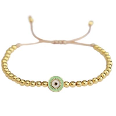 Pulsera mal de ojo oro menta