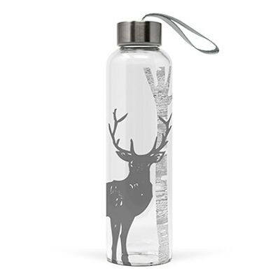 Glass Bottle Mystic Deer real silver
