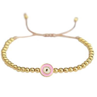 Pulsera mal de ojo oro rosa