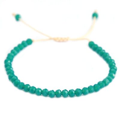 Pulsera esmeralda facetada