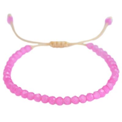 Pulsera facetada rosa