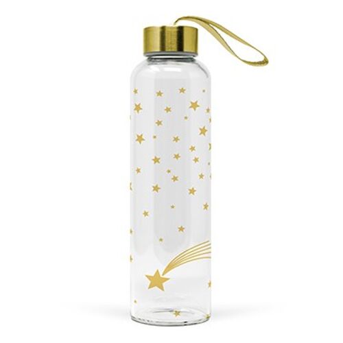 Glass Bottle Shooting Star real gold