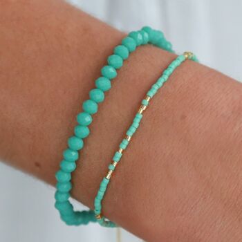 Bracelet miyuki turquoise 2
