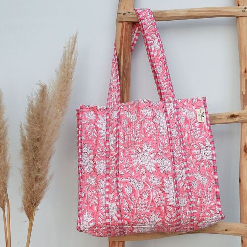 Blockprint shoulder bag pink