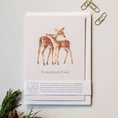 Cute Deer Friendship & Love Give Back Card