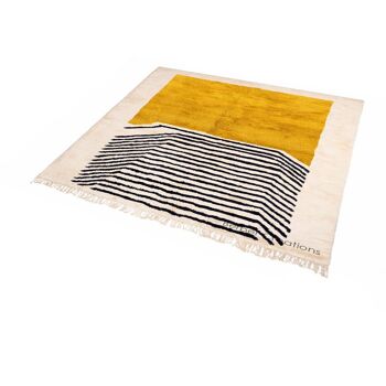 Tapis Marocain en Laine Jaune 2